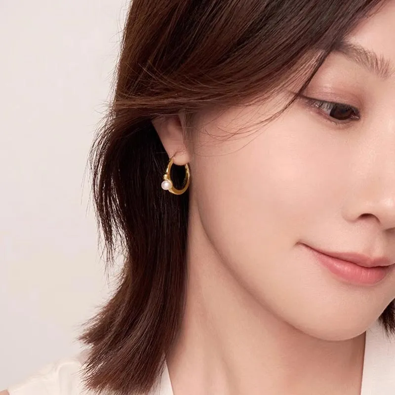 DAN DREAM Freshwater Pearl Earrings Women's-4