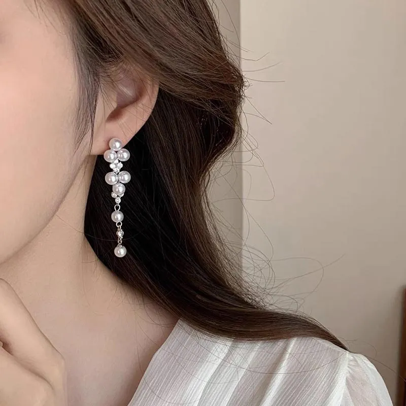 DAN DREAM S925 Silver Stud Earrings Women's-4