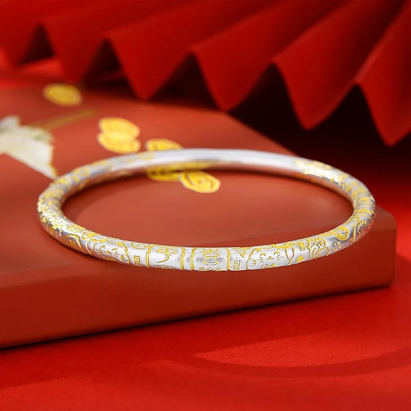 SHARK BABY S999 Fine Silver Bangles Unisex-6