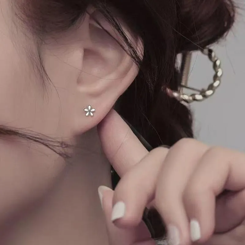 SHARK BABY S925 Silver Stud Earrings Women's-1