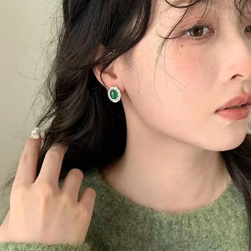 SHARK BABY Chalcedony Stud Earrings Women's-1