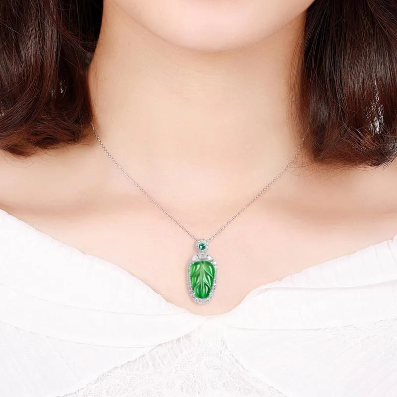 SHARK BABY Ice Type Jadeite Necklaces Women's-2