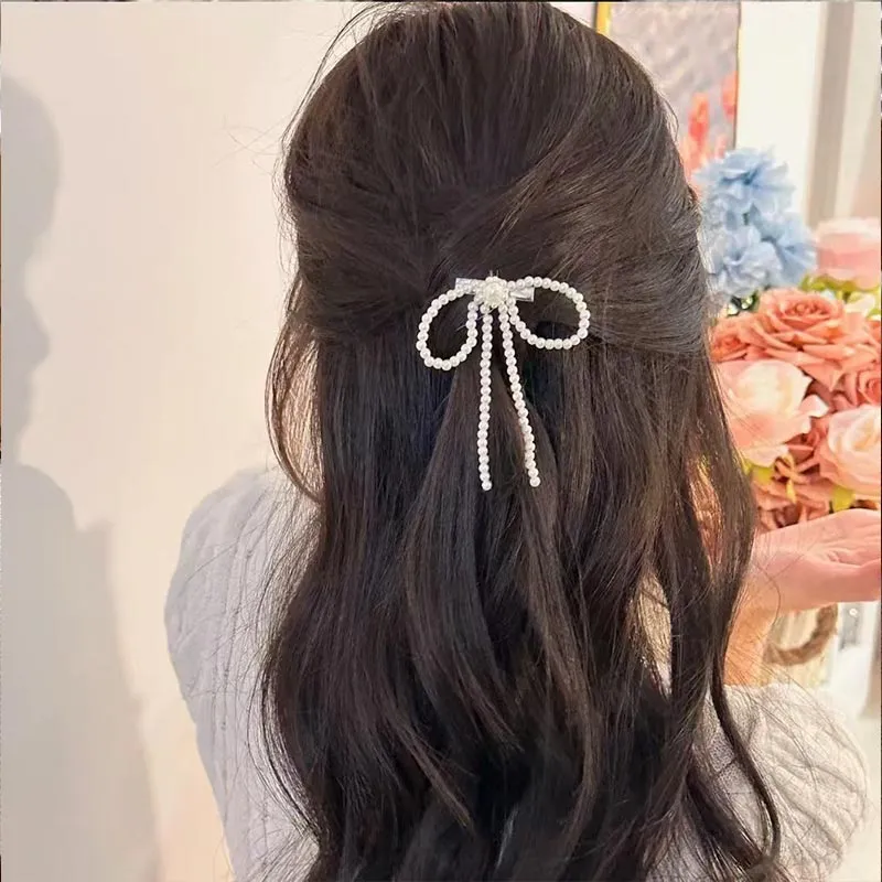 DAN DREAM Faux Pearl Hair Clips Women's-4