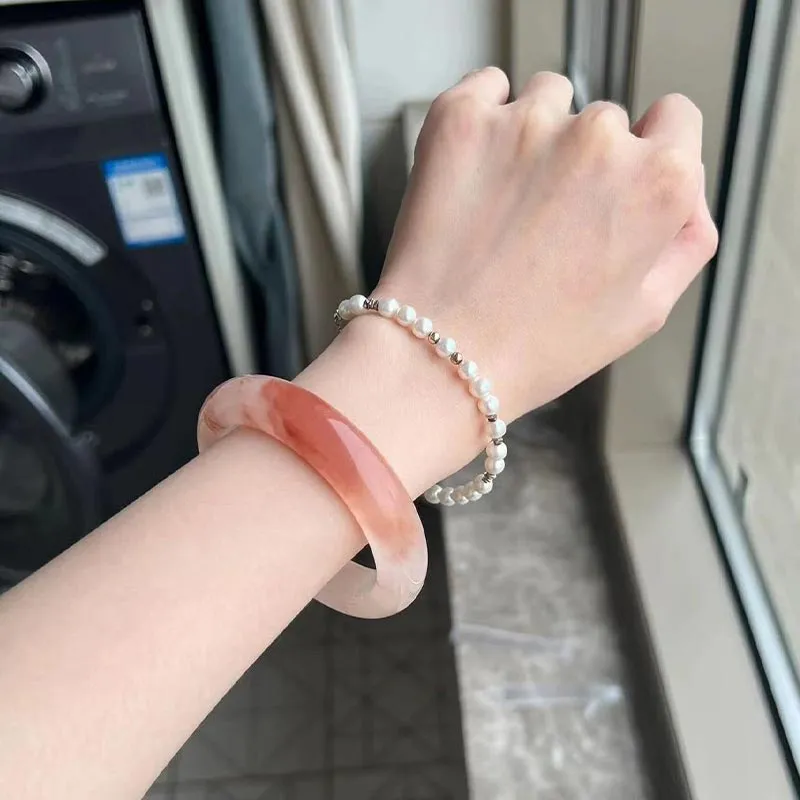 DAN DREAM Golden Silk Jade Bangles Women's-1