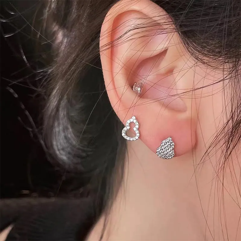 SHARK BABY S925 Silver Stud Earrings Women's-2