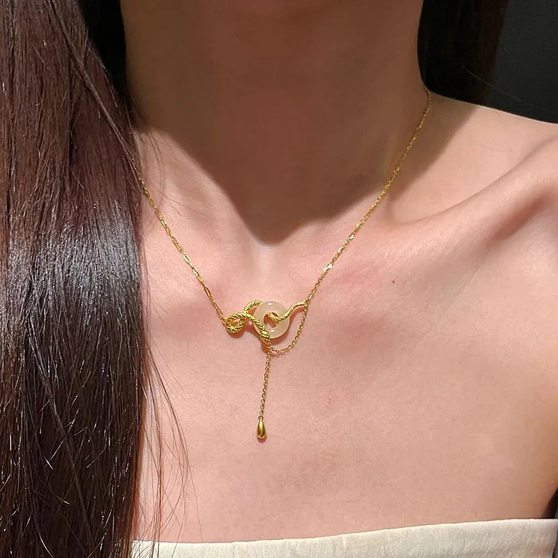 SHARK BABY Colored Glaze Necklaces Unisex-6