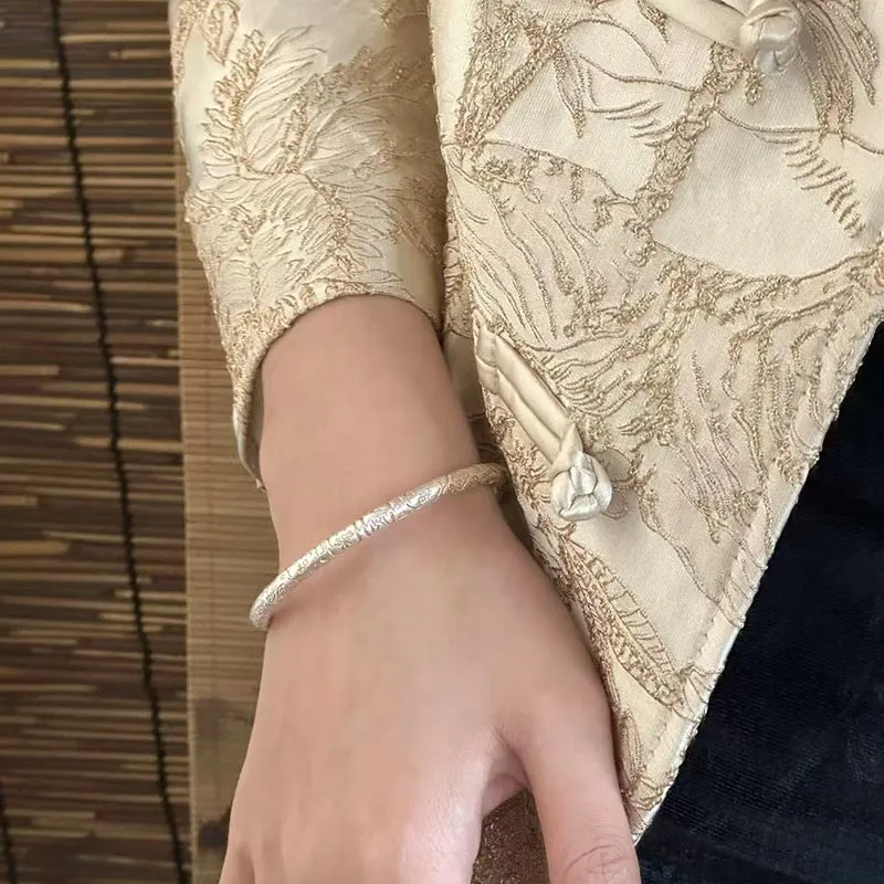 SHARK BABY S999 Fine Silver Bangles Unisex-2