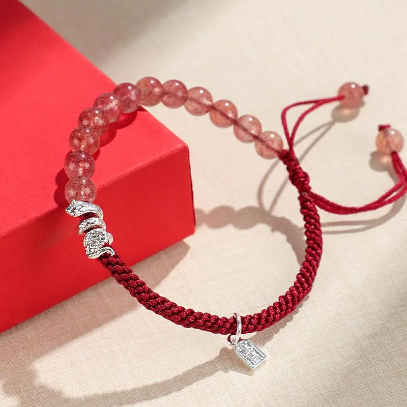 SHARK BABY Strawberry Quartz Bracelets Unisex-7