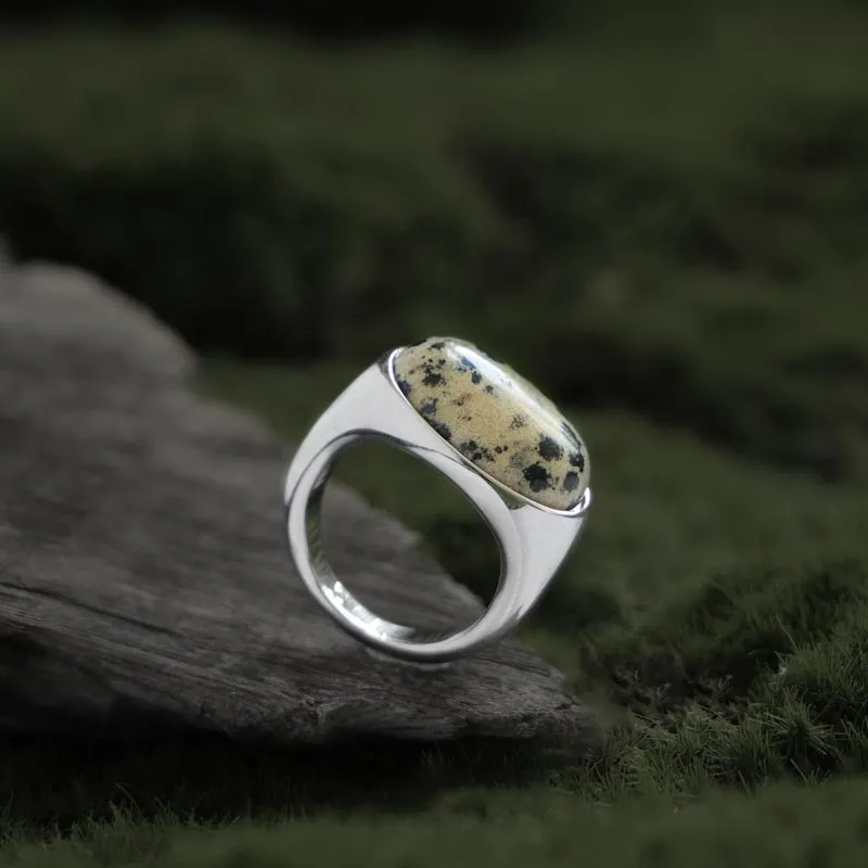 DAN DREAM Spot Stone Rings Unisex-3