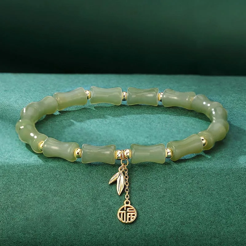 SHARK BABY Hetian Jade Bracelets Pale Greenish White Jade Women's-3