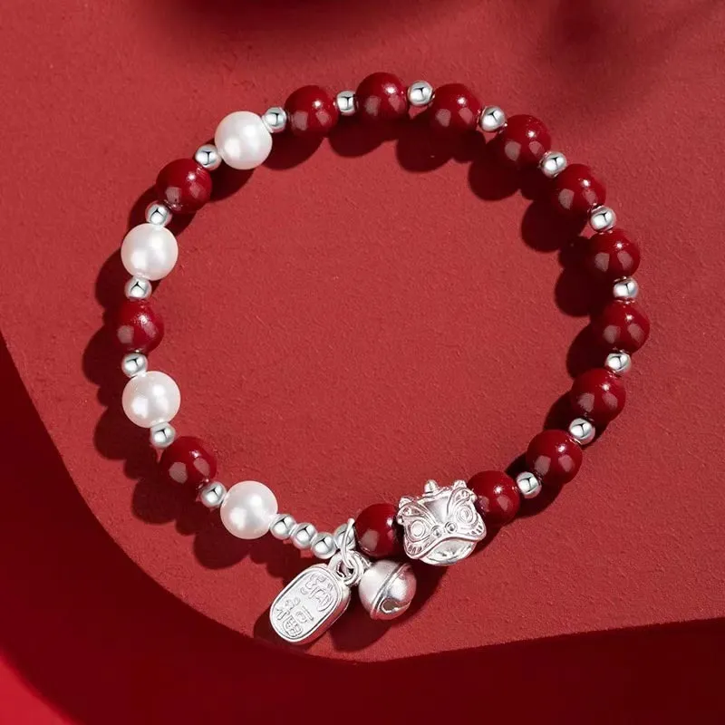SHARK BABY Imitation Cinnabar Bracelets Women's-6