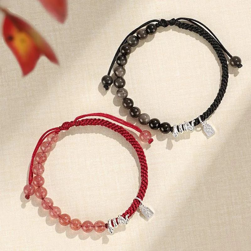 SHARK BABY Strawberry Quartz Bracelets Unisex-20