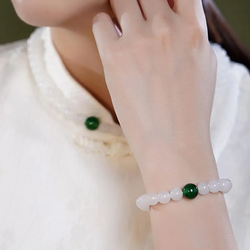 SHARK BABY Golden Silk Jade Necklaces Women's-3