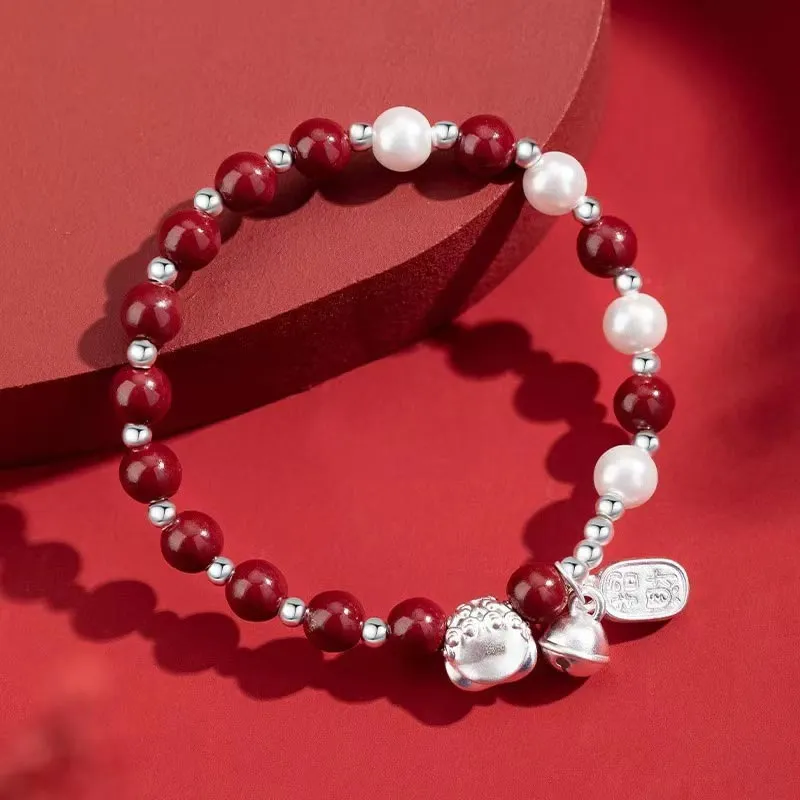 SHARK BABY Imitation Cinnabar Bracelets Women's-7