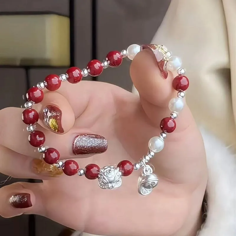 SHARK BABY Imitation Cinnabar Bracelets Women's-2