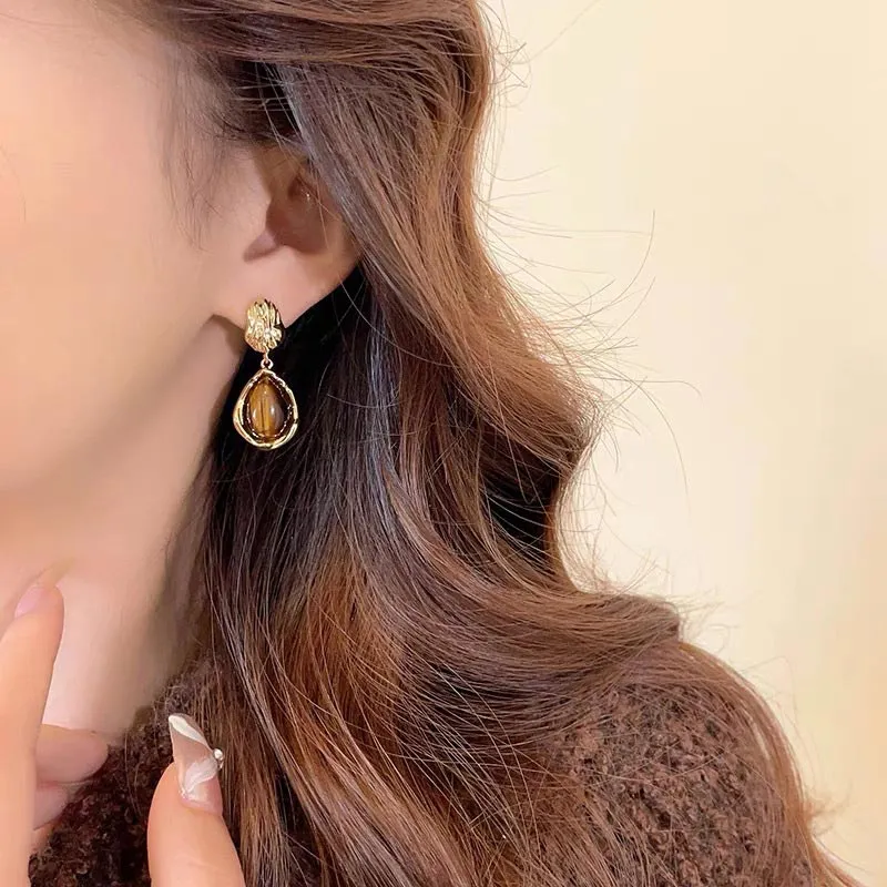 DAN DREAM S925 Silver Stud Earrings Women's-1