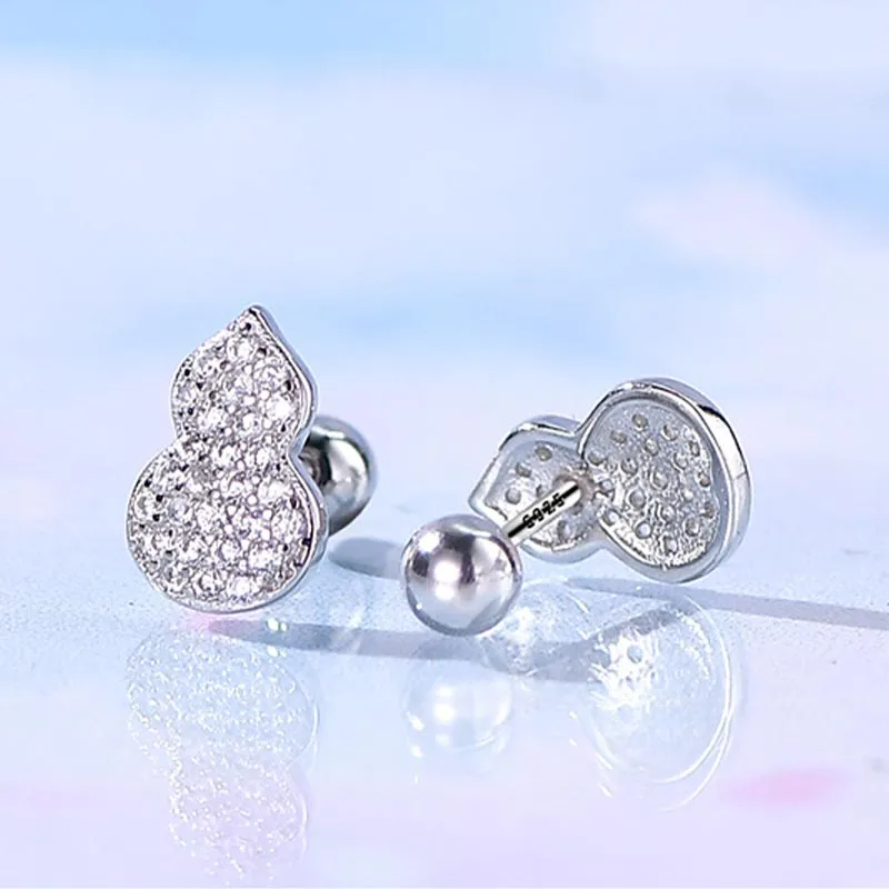 SHARK BABY S925 Silver Stud Earrings Women's-6