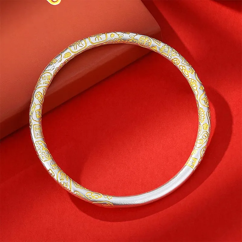 SHARK BABY S999 Fine Silver Bangles Unisex-5