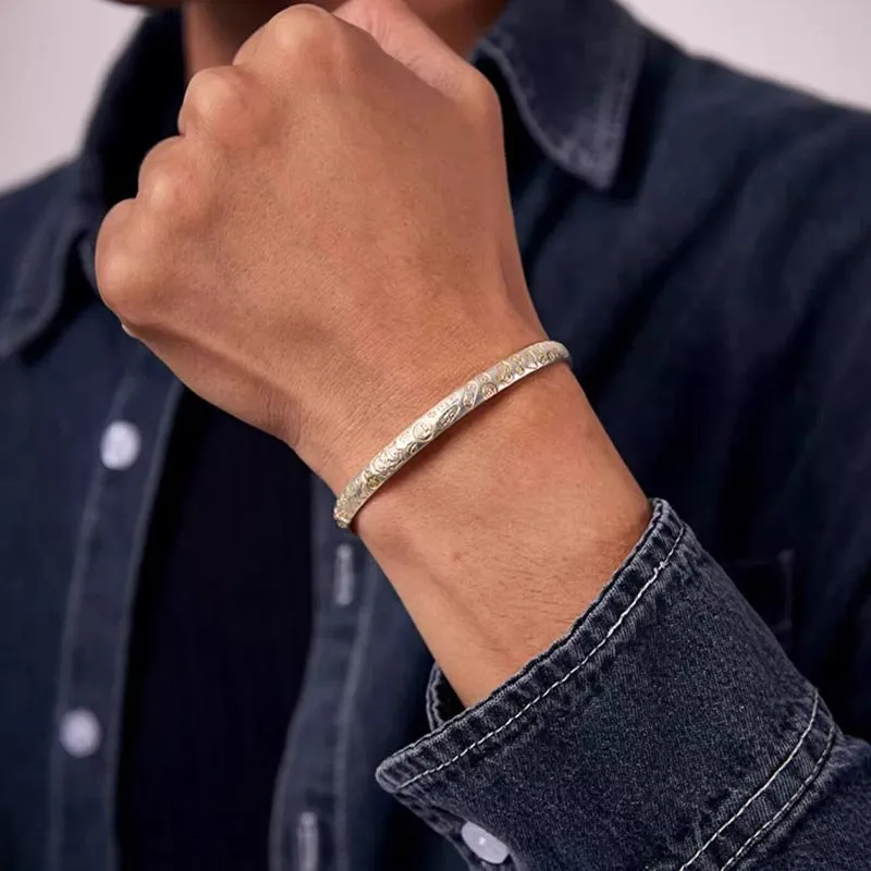SHARK BABY S999 Fine Silver Bangles Unisex-4
