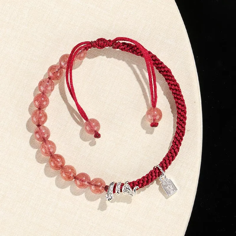 SHARK BABY Strawberry Quartz Bracelets Unisex-5