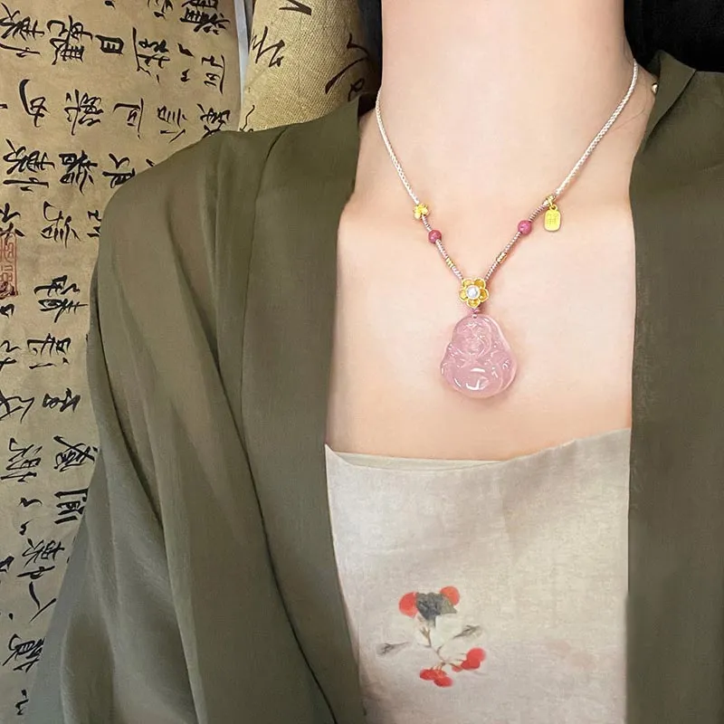 SHARK BABY Chalcedony Collarbone Chain Necklace Women's-1
