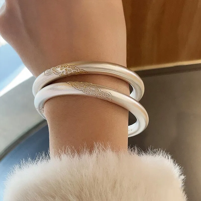 SHARK BABY S999 Fine Silver Bangles Women's-9