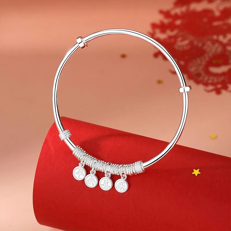 SHARK BABY S999 Fine Silver Bangles Unisex-6