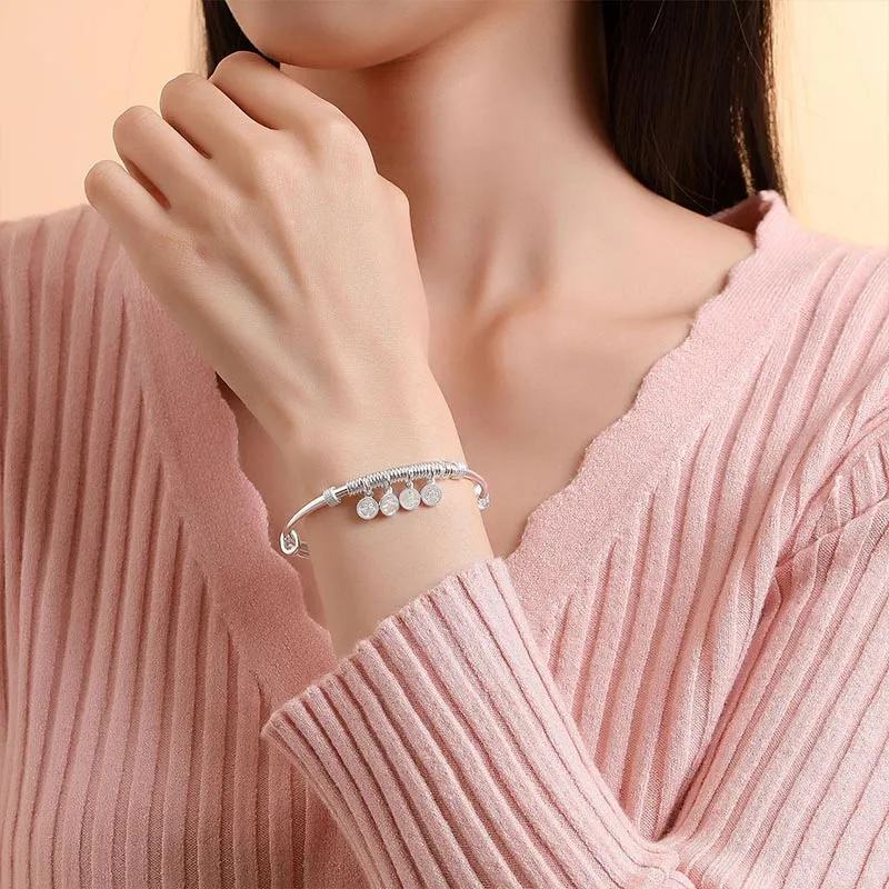 SHARK BABY S999 Fine Silver Bangles Unisex-1