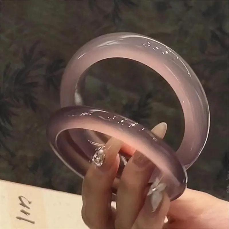 DAN DREAM Agate Chalcedony/Crystal/Jade Bangle Women's-6