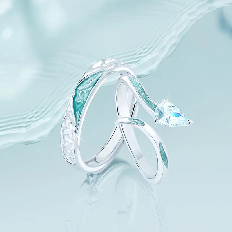 DAN DREAM S999 Fine Silver, Glue Drip Rings Unisex-5