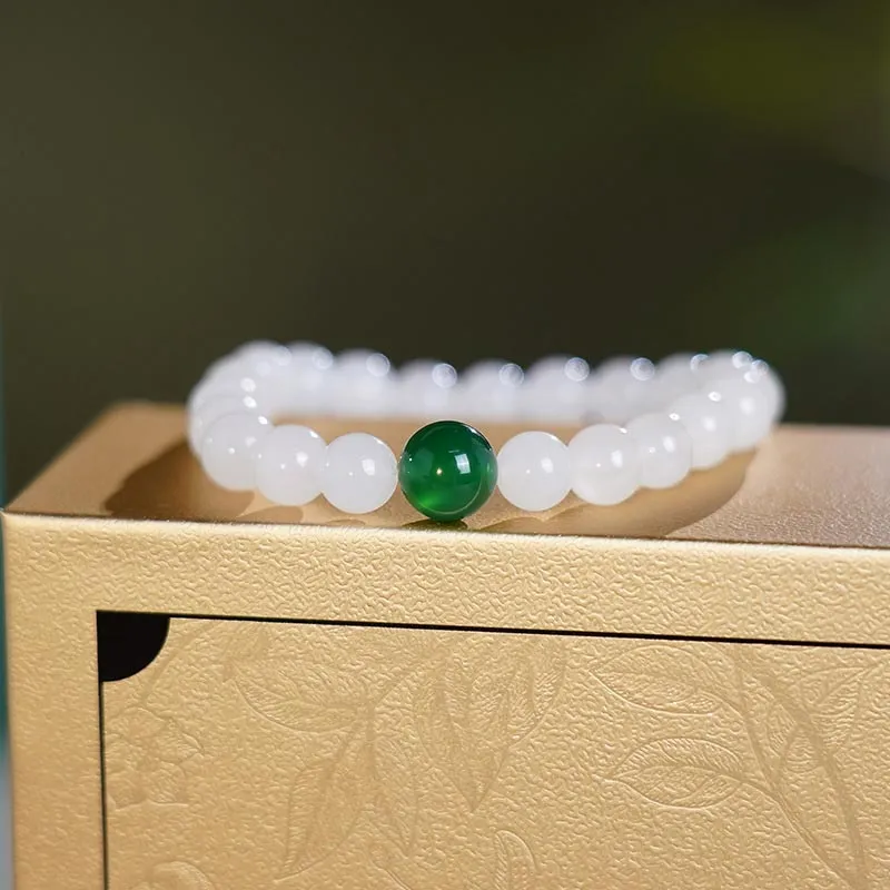 SHARK BABY Golden Silk Jade Necklaces Women's-7