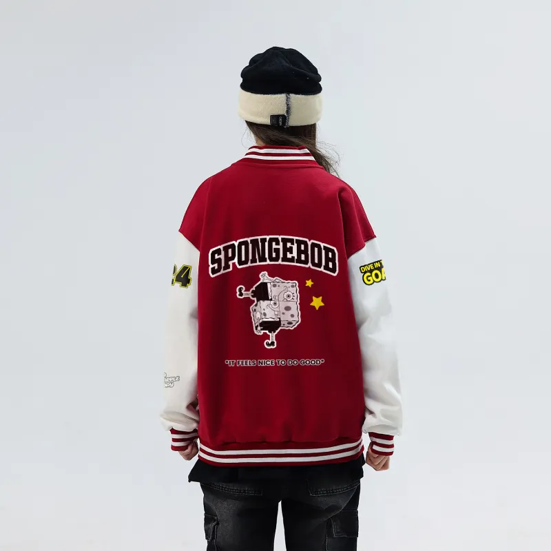 SPONGEBOB SQUAREPANTS Baseball Jacket Unisex-11