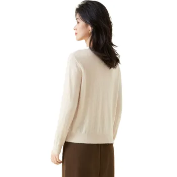 JINJU Cashmere Sweater Women's Light Beige