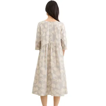 JINJU Long-Sleeved Dresses Women's Beige Blue