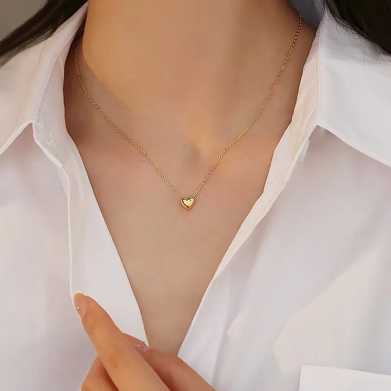 Pursue Love Titanium Steel Necklaces Women's-3