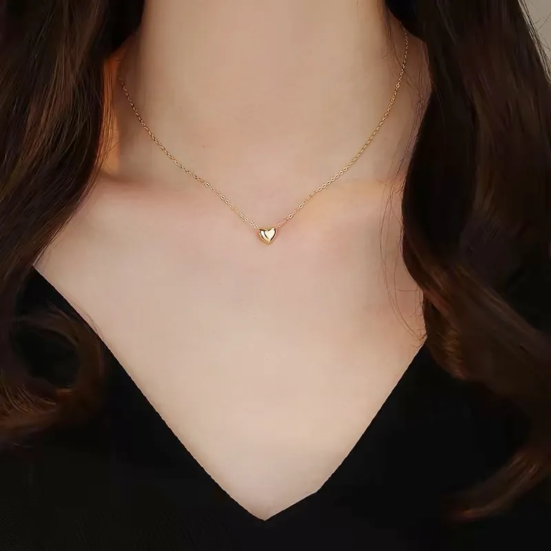 Pursue Love Titanium Steel Necklaces Women's-4