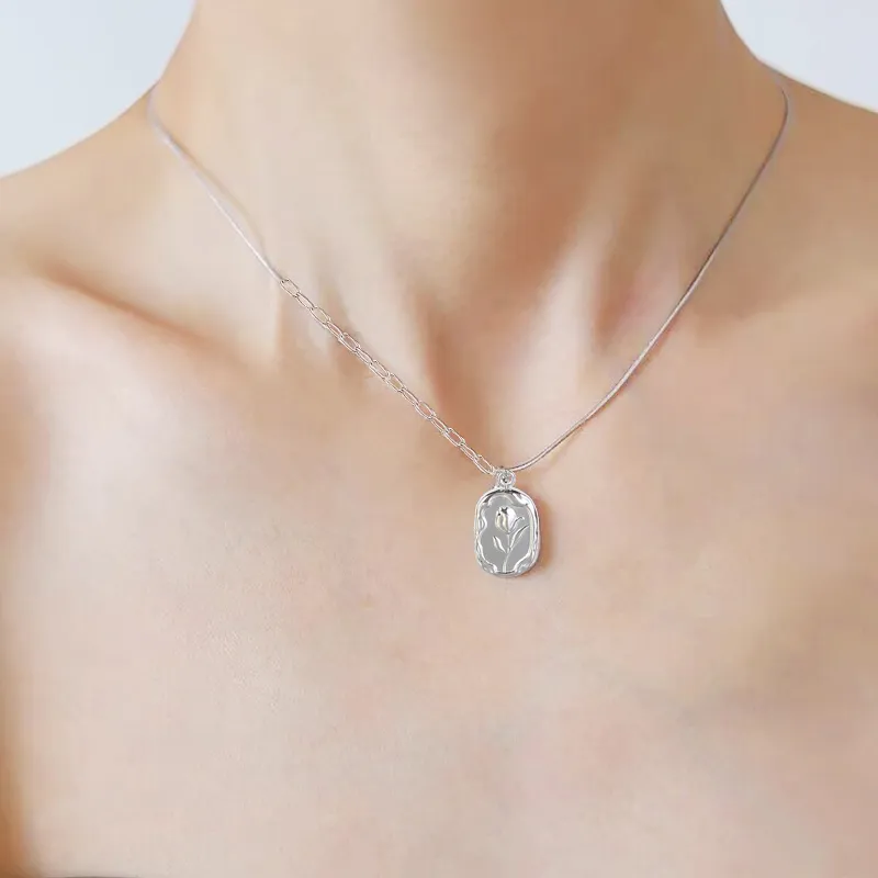 Pursue Love Titanium Steel Necklaces Unisex-2