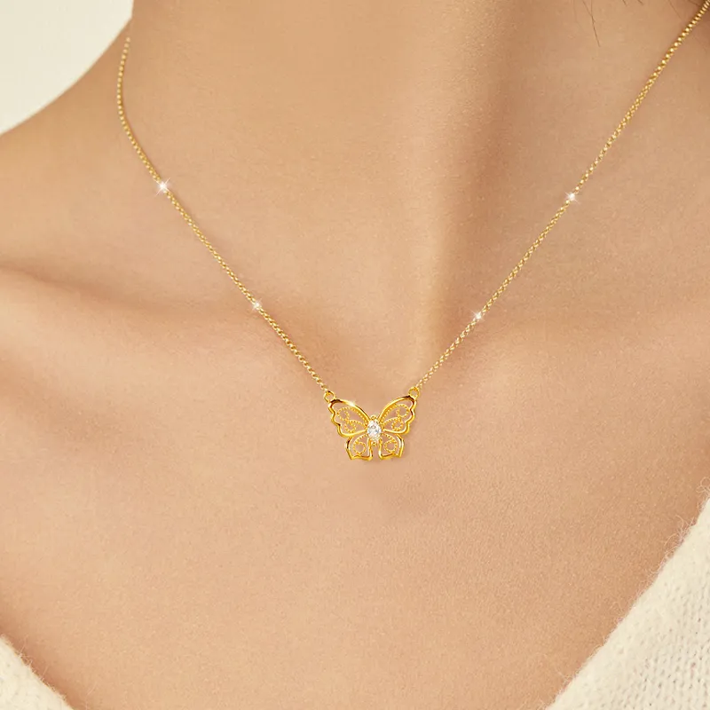 Pursue Love 925 Sterling Silver Necklaces Women's-4