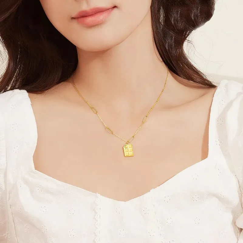 Pursue Love Titanium Steel Necklaces Unisex-4