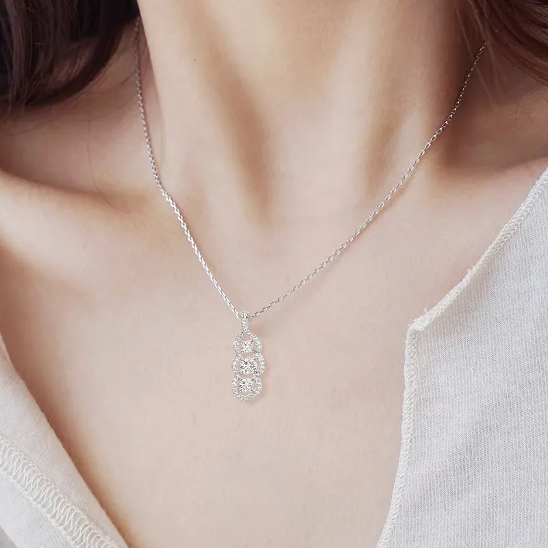 Pursue Love 925 Sterling Silver Necklaces Women's-2