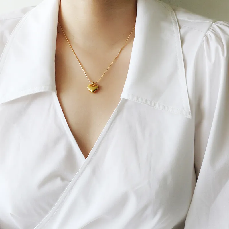 Pursue Love Titanium Steel Necklaces Women's-5