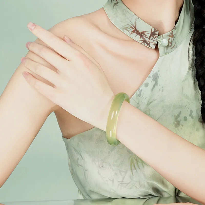 Tang Zhi Serpentine Jade Bangles Women's-5