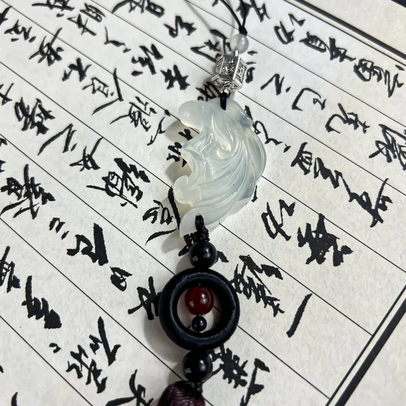 Tang Zhi Natural Serpentine Jade Pendants Unisex-3
