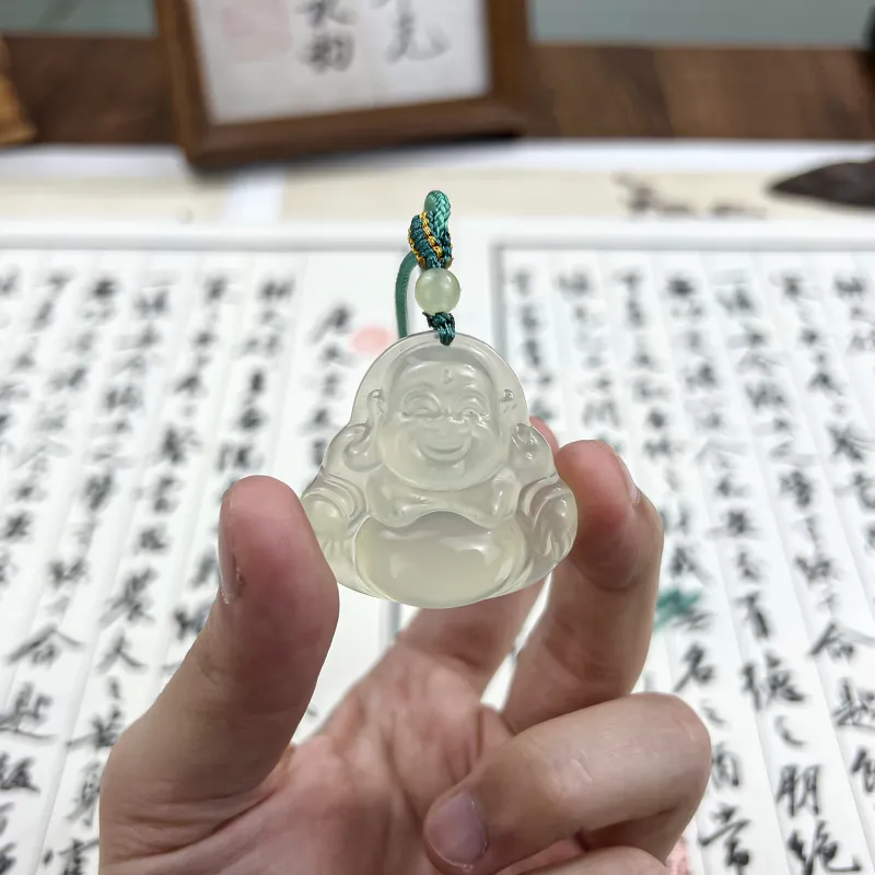 Tang Zhi Serpentine Jade Necklaces Unisex-4