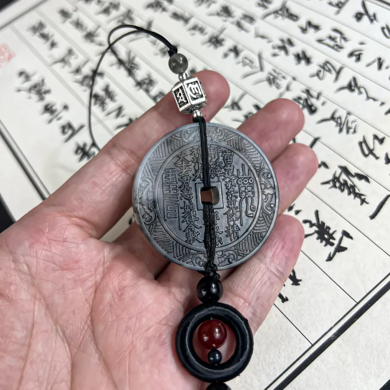 Tang Zhi Natural Serpentine Jade Pendants Unisex-1