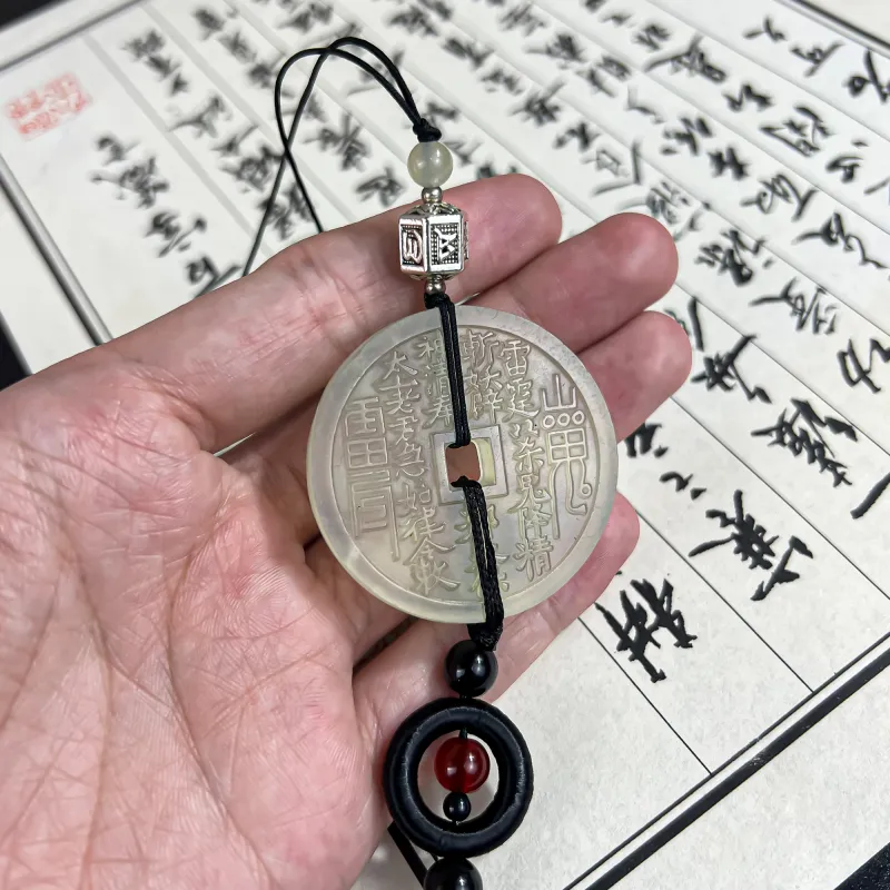 Tang Zhi Natural Serpentine Jade Pendants Unisex-3