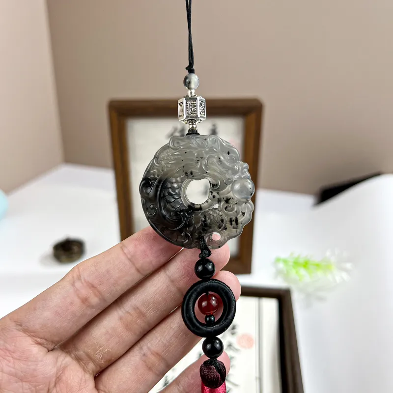 Tang Zhi Natural Serpentine Jade Pendants Unisex-2