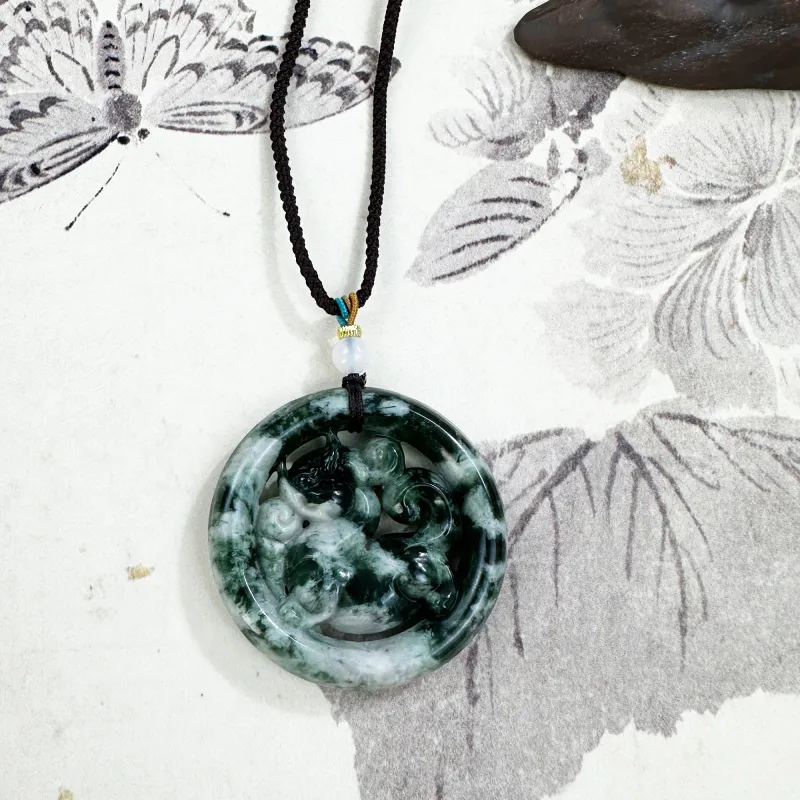 Tang Zhi Serpentine Jade Necklaces Unisex-4