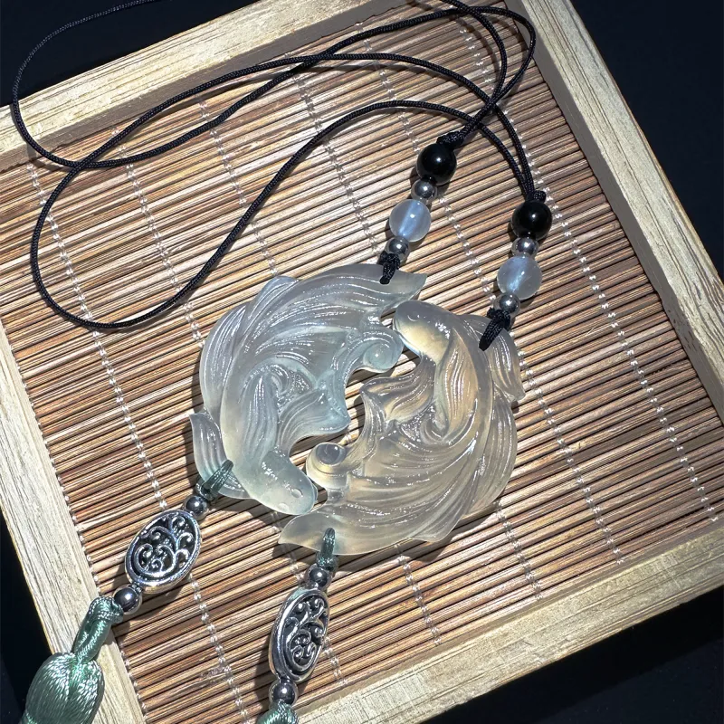 Tang Zhi Natural Serpentine Jade Pendants Unisex-4