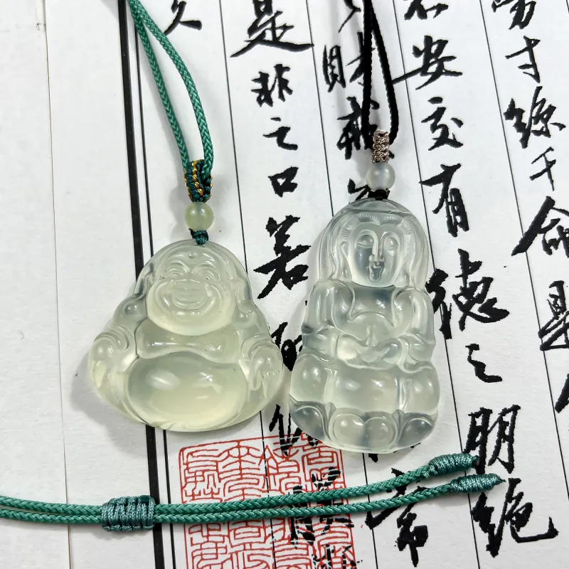 Tang Zhi Serpentine Jade Necklaces Unisex-2